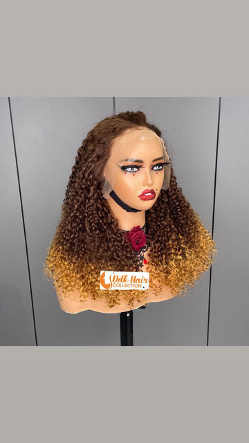 Italian Curly Wiig 13x4 300% density 100% Human Hair