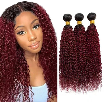 1B99J Lots de cheveux humains bouclés Jerry Ombre 100 %