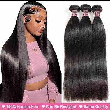 Lot de cheveux humains raides 100 % cheveux humains en matériau électrique de haute qualité