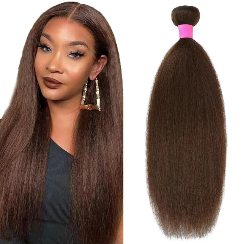 Kinky straight  hair  Human Hair Bundles 100%