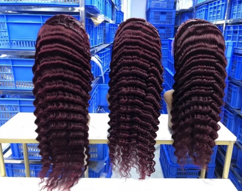 Deep Wave Wig 13x4 full frontal  250% density 100% Human Hair